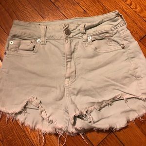 AE denim shorts
